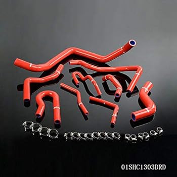 9PCS Silicone Radiator Coolant Hose Kit Clamps For HONDA CIVIC SOHC D15 D16 EG EK 1992-2000 Red