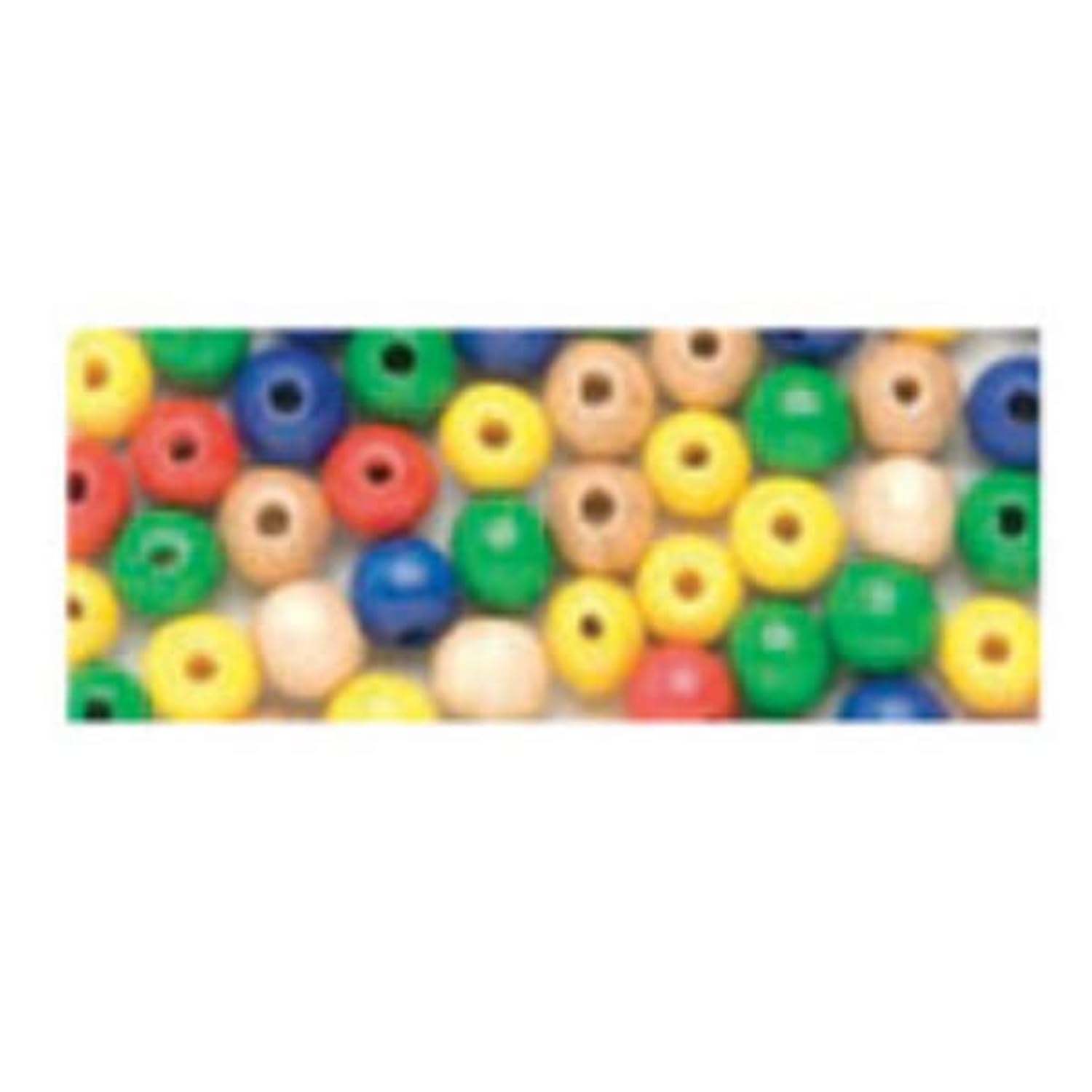 Glorex Wooden Beads, 47 Pieces, Colourful Mix, Wood, Multicoloured, 11 x 8.5 x 1 cm — image 1