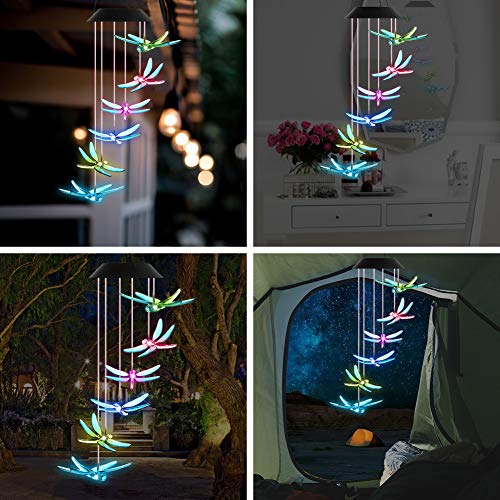 image for Slopehill Wind Chime Outdoor Color-Changing Waterproof Mobile Romantic