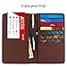 Travel Design all in one Travel Wallet - 2 Passport Holder Organizer - Gift box (Brown)