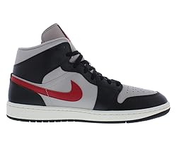 NIKE Jordan 1 Mid Women Black/Gym Red-College Grey