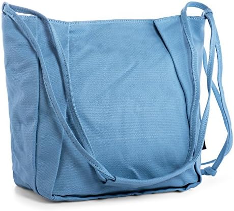 Canvas Tote Bag Canvas Ladies Girls Handbag Summer Shoulder Bag Beach Bag with Adjustable Strap 5 Pockets on Sale