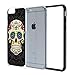 True Color Case Compatible with iPhone 6s Plus Case, Colorful Sugar Skull on Damask HD Printed Hybrid Cover Hard + Soft Slim Durable Protective Shockproof Rubber TPU Bumper – Black
