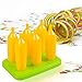 Popsicle Mold Reusable Non-Toxic Plastic Banana Ice Pop Molds Set of 6 Pieces - Fruit Shaper with Holder - Homemade Popsicle Maker for Kids And Toddlers