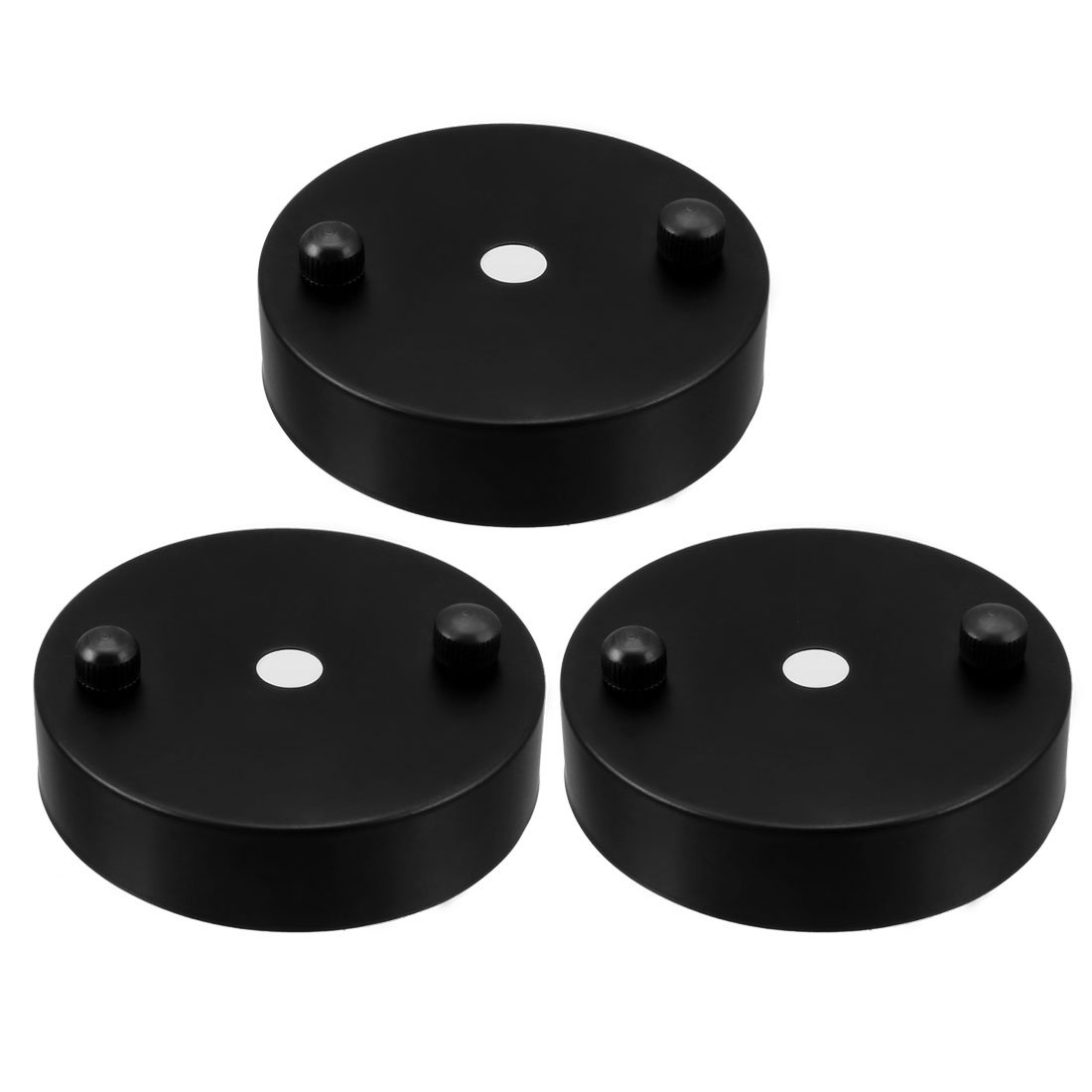 Sourcingmap Retro Ceiling Light Plate Pointed Base Chassis Disc Pendant Accessories 80mmx20mm Black w Screw 3pcs