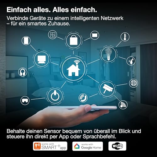 LEDVANCE SMART+ Kohlenmonoxidmelder mit WiFi-Technologie, zertifiziert nach EN 50291, weiß, Kunststoff 6