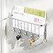 iDesign York Lyra Mail, Letter Holder, Key Rack Organizer for Entryway, Kitchen - Wall Mount, Chrome