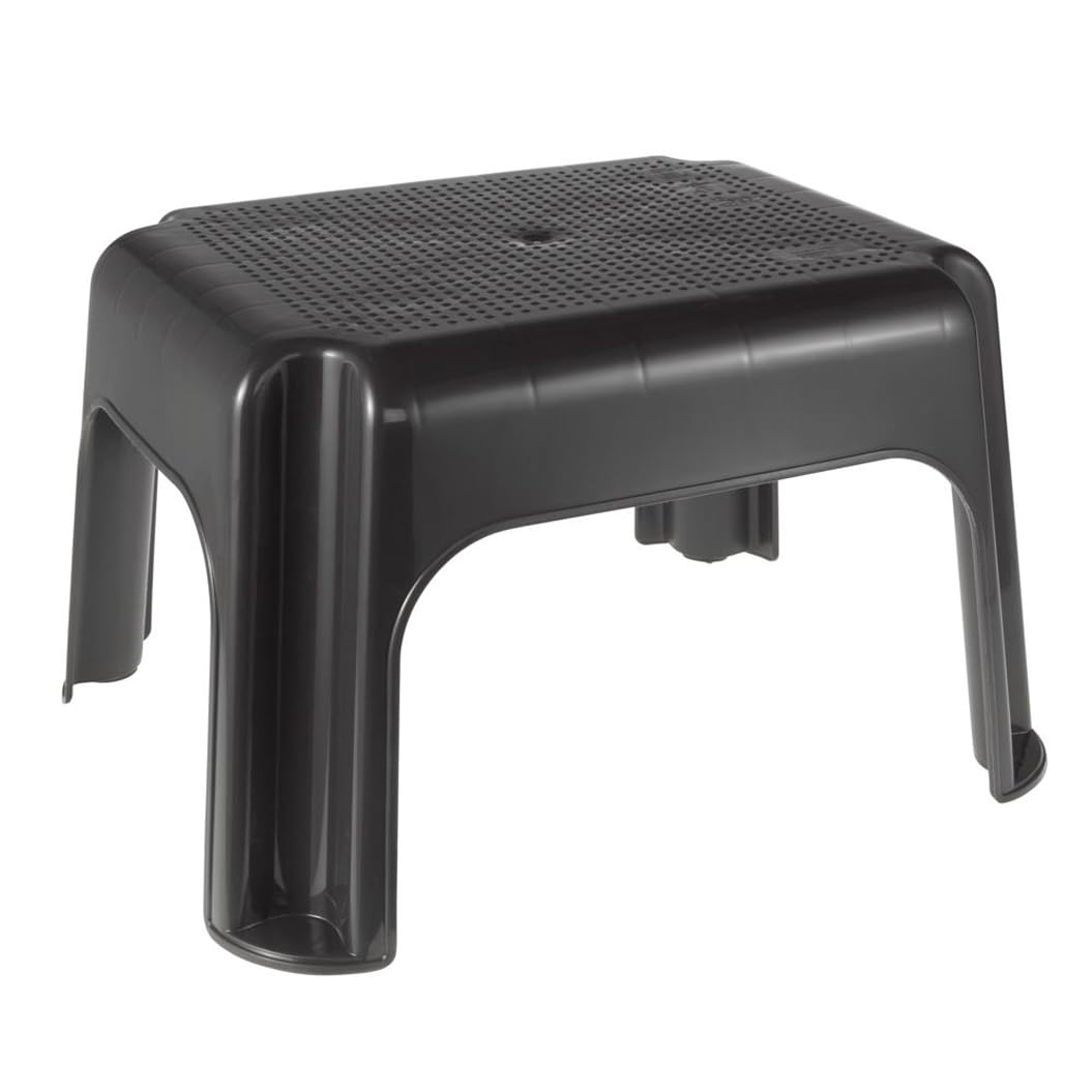 Keeeper Step-Stool, TÜV Tested Quality and Safety, Sturdy Plastic (PP), 36.5 x 30 x 24 cm, Graphite