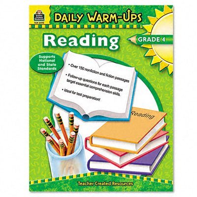 Teacher Created Resources Daily Warm-Ups: Reading Book, Grade 4