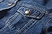 Loose Women Blue Washed Pocket Button Boyfriend Denim Jacket Coat
