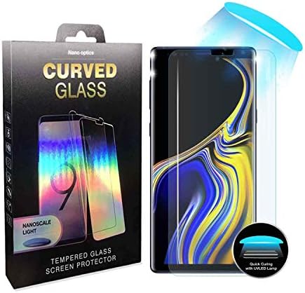 HYAIZLZ Liquid Glass Screen Protector for Samsung Galaxy Note 9 3D Curved Edge 9H Premium Tempered Glass [Bubble Free] Adhesive Installation Tools Screen Film for Galaxy Note 9,2 Pack