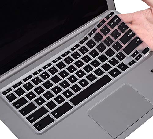 for HP Chromebook 14 inch Keyboard Cover Skin for 2018/2017 Newest HP 14-inch Chromebook Protective Skin, Black