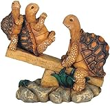 George S. Chen Imports SS-G-61058, 3 Turtles On Seesaw Garden Decoration Collectible figure Statue Model (Kitchen)