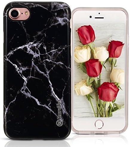 RareTel iPhone 7 iPhone 8 Case Marble Design - TPU Soft Slim Protective Cute Glossy Phone Covers For Girls Women - Clear Bumper IMD Skin Prevents Fading - Dust Proof Shockproof For Complete Protection