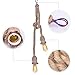 Rope Chandelier Pendant Light Ceiling Lamp E27 Base Lamp Cord Retro Style DIY Home Decoration, Double Head
