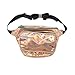CHAOM Women Laser Waist Bag Waterproof Shiny Neon Fanny Bag Bum Bag Beach Purse (Champagne Gold)
