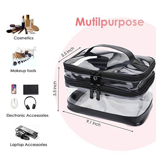 KIPBELIF Clear Makeup Bag Organizer - Multifunction Large Waterproof Portable Travel Makeup Cosmetic Bags 5 KIPBELIF Clear Makeup Bag Organizer - Multifunction Large Waterproof Portable Travel Makeup Cosmetic Bags
