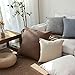 Kevin Textile Summer Decoration Linen Pillow Cover Square Euro Throw Pillow Case Sham Cushion Cover for Floor with Invisible Hidden, 26x26 inches(Set of 1, Light Grey)