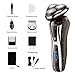 SURKER Electric Shaver For Men Rechargeable Rotary Shaver Razor Beard Trimmer Nose Ear Trimmer 3 in 1 Cordless Waterproof USB Fast Charging