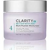 ClarityRx Better With Age Multi-Peptide Anti-Aging Facial Moisturizer, Natural Lifting & Tightening Face Cream, Plant Based, Cruelty Free, Paraben Free (1.7 oz)