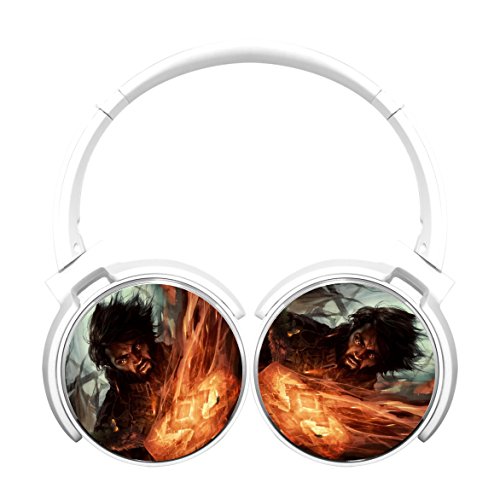 Gamer chart Perrin Aybara men Stereo Wireless Headphones with Microphone On-ear Foldable Portable Music Headsets for Cellphones Laptop Tablet TV HeadphonesWhite