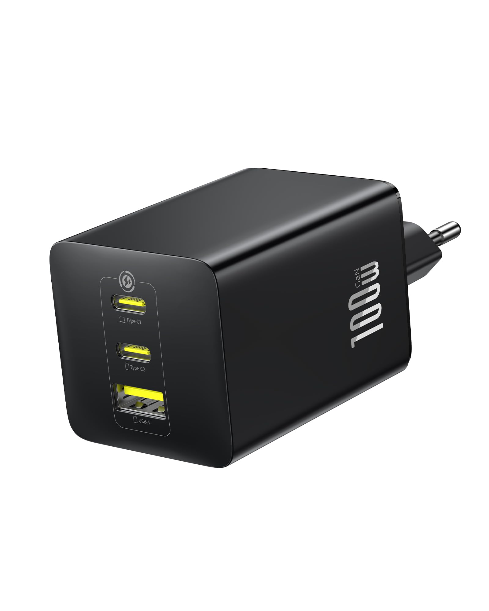 Baseus Enerfill USB C Ladegerät 100W, 3-Ports USB C Netzteil, PD Ladegerät mit PPS, GaN Schnellladegerät kompatibel mit MacBook Pro/Air, iPad, Laptop, iPhone 17/16/15/14, Galaxy S25, Pixel, Schwarz 8