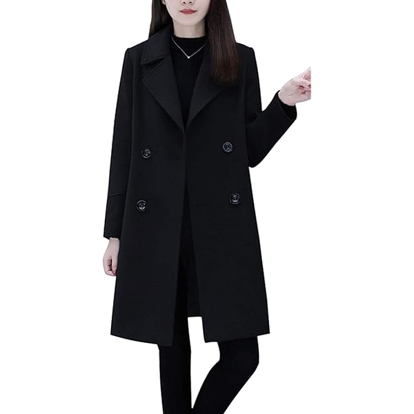 Amazon.com: chouyatou Women's Big Notch Lapel Single Breasted Mid