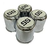 NEW Golf Cart UTV ATV Wheel Rim 'SS' Chrome Center Caps (Set of 4)