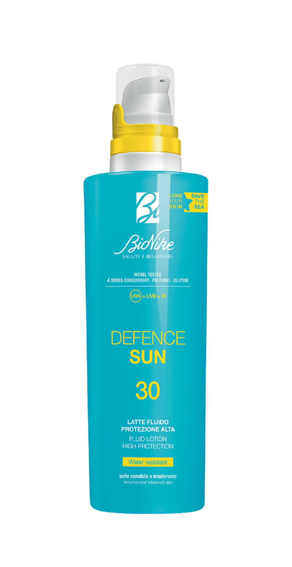 Bionike Defence Sun Sun Lotion Eco Friendly SPF 30 for Sensitive and Incompatible Skin Protective and Antioxidant Effect Waterproof Strengthens and Repairs Skin 200ml