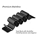 Watch Band, Milanese Loop Stainless Steel Replacement Iwatch Band For   Watch Band 42mm Series 1&2 (Black)
