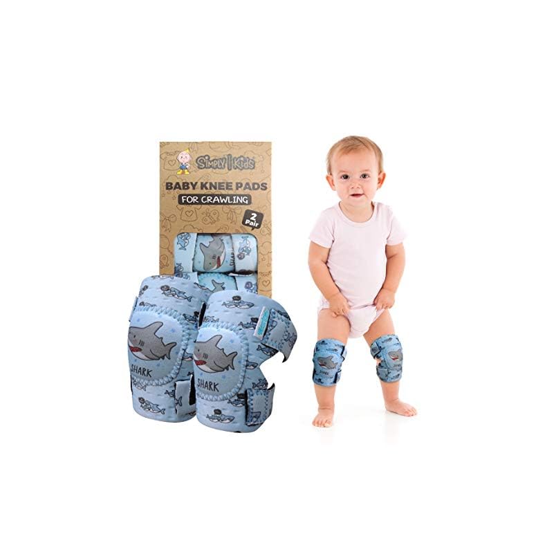 Simply Kids Baby Knee Pads for Crawling (2 Pairs) Rodilleras para Bebe, CPSIA Certified – Infant Knee Protector for…