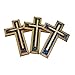 Decorative christian wooden Wall Cross Embedded with Special Energy Green Natural TOURMALINE Stones Gems 6.5