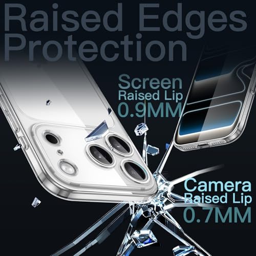 JETech Slim Case for iPhone 17 Pro MAX 6.9 Inch with Full Camera Lens Protection, Ultra Thin Lightweight Clear Minimalist Protective Case (Transparent)