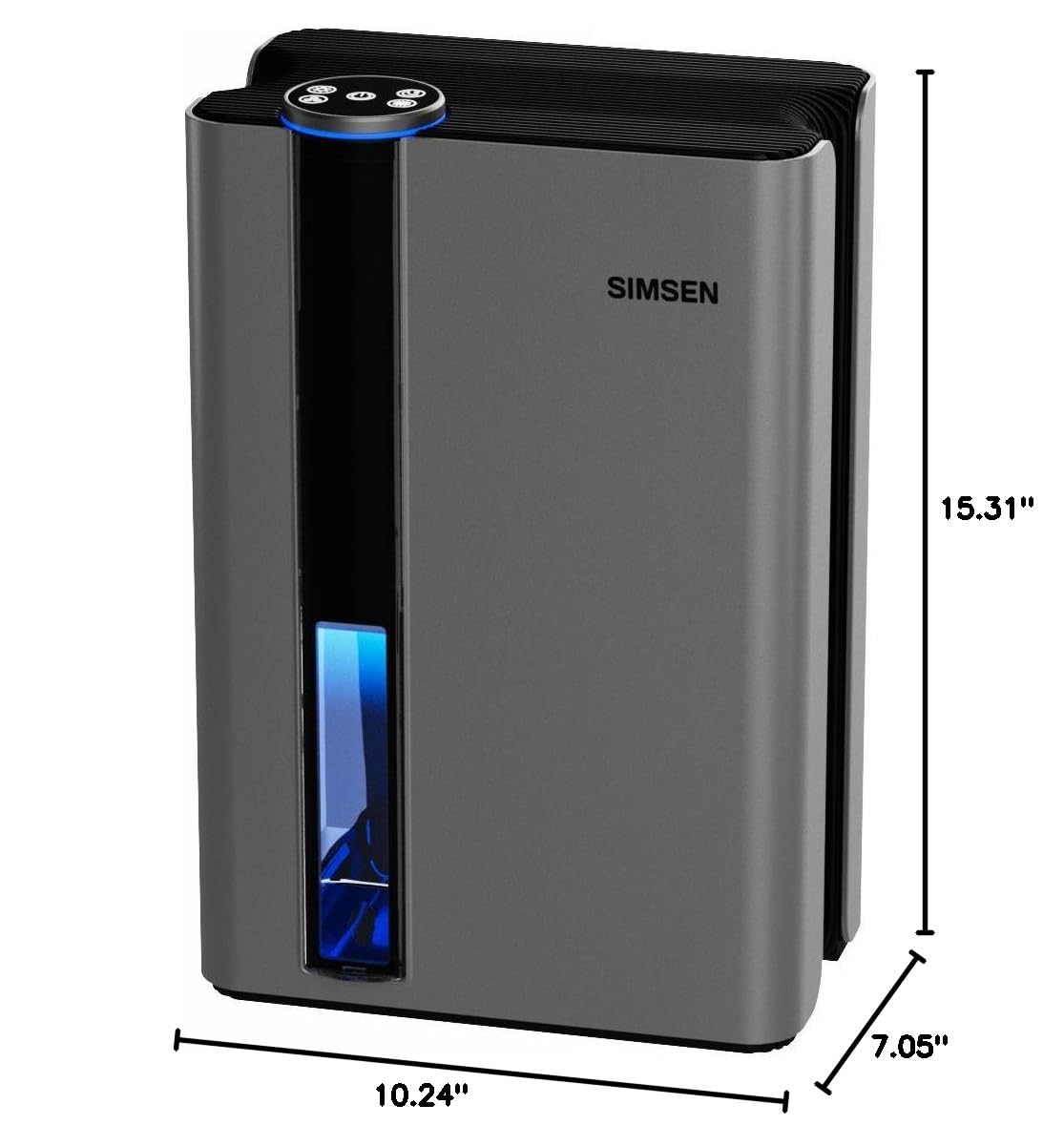 Simsen 95oz Dehumidifiers for Home, 800 sq ft Dehumidifier Reusable Filter, Small Dehumidifier with Drain Hose, Dehumidifiers for Bedroom Bathroom Basements Closet RV