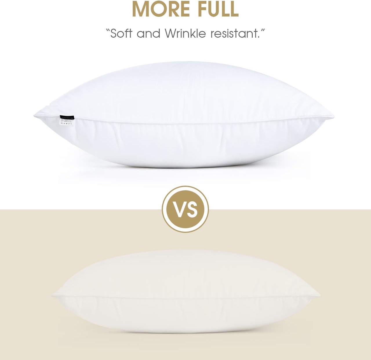 HOKEKI 18x18 Pillow Insert,Premium Pillow Stuffing Throw Pillow Insert,Square-18x18 Pillow Insert Set of 2,Pillows for Couch - Indoor Decorative Pillows Standard/White: Home & Kitchen