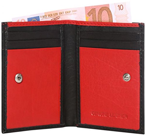 LAVERI Bifold Wallet Multiple Credit Card Holder Case Slim Pocket Case in Genuine Leather #1977