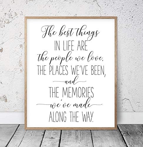 daoyiqi Wood Pallet Plaque with Frame The Best Things in Life are The People We Love, Bedroom Printable Wall Art, Nursery Decor, Wedding Quotes, Dorm Room Decor, Kids Room Wall Quote Sign