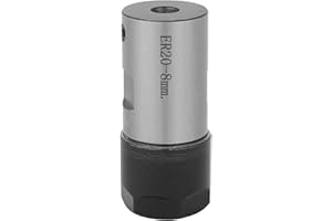 ER20 Collet Chuck & Tool Holder, Premium High Strength Steel Extension Bar for Lathe & Milling Machine, CNC Drilling Boring W