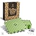 Blocking Mats for Knitting - Special Grid with Exact 1 inch Squares - Includes 100 T-Pins for Needlepoint or Crochet - Green…