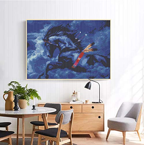 XLJ DIY 5D Diamond Painting Kits for Adults Home Wall Decor, Full Drill Diamond Painting for Kids, Crystal Rhinestone Diamond Embroidery Paintings Horse (11.8 x 15.8 in)
