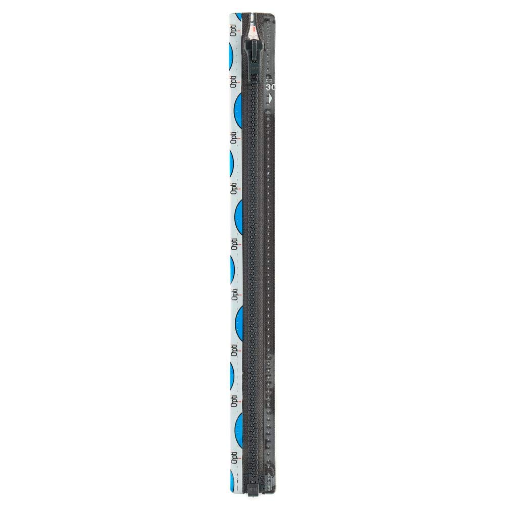 Opti Zip Fastening, 100% Polyester, 00001 Grey, 80cm