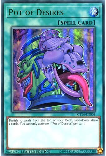 CT14-EN004 Limited Ed Pot of Desires Ultra Rare Card 2017 Mega-Tin Yu-Gi-Oh Single Card