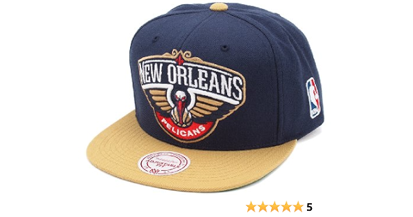 Navy/Gold Adjustable Snapback Hat/Cap 