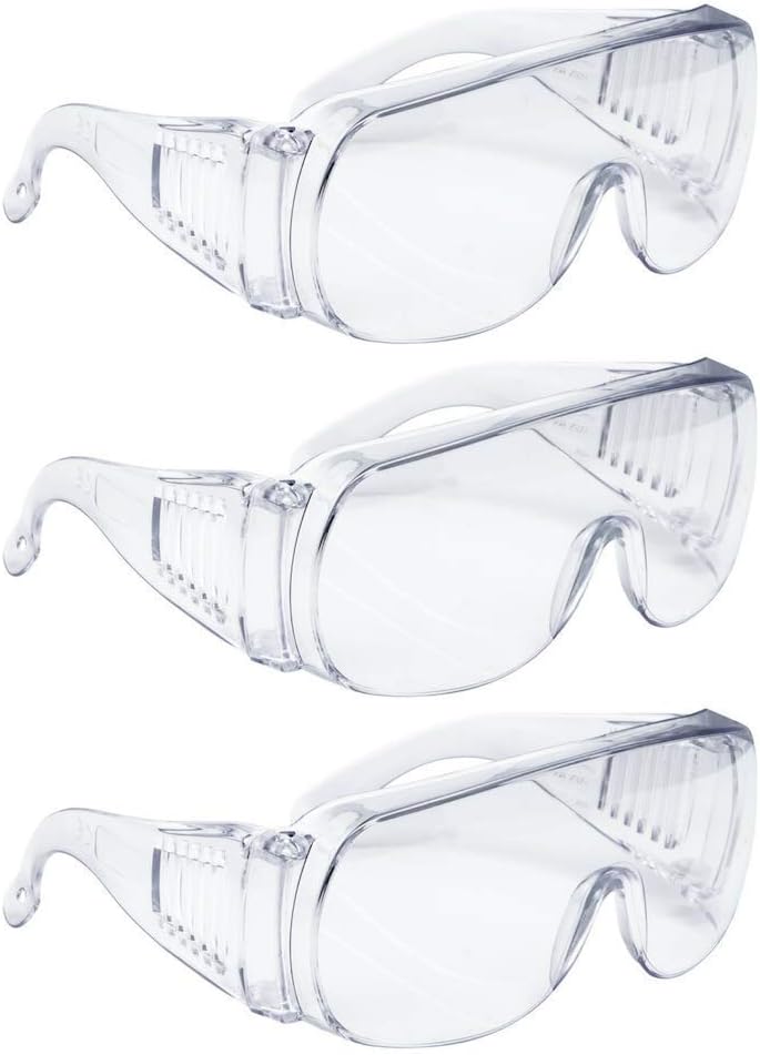 3PCS Safety Goggles for Virus Protection Glasses Prevent Saliva Clear Transparent Anti Apatter Safety Goggles Personal Defense Equipment