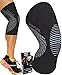 PHYSIX GEAR Knee Support Brace - Premium Recovery & Compression Sleeve for Meniscus Tear, ACL, MCL Running & Arthritis - Best Neoprene Stabilizer Wrap for Crossfit, Squats & Workouts (Single Grey L)