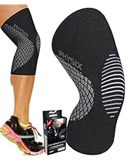 Physix Gear Knee Support Brace - Premium Recovery & Compression Sleeve For Meniscus Tear, ACL, MCL Running & Arthritis - Best Neoprene Stabilizer Wrap for Crossfit, Squats & Workouts - For Men & Women