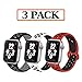 YC YANCH Greatou Compatible for Apple Watch Band 42mm 44mm,Soft Silicone Sport Band Replacement Wrist Strap Compatible for iWatch Apple Watch Series 4/3/2/1,Nike+,Sport,Edition,M/L,3 Pack
