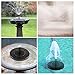 Zomma Solar Fountain Pump, Free Standing 1.4W Bird Bath Fountain Pump for Garden and Patio, Solar Panel Kit Water Pump