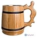 Handmade Beer Mug Oak Wood 0.6L 20oz Stainless Steel Cup Gift Natural Eco-Friendly Retro Beige