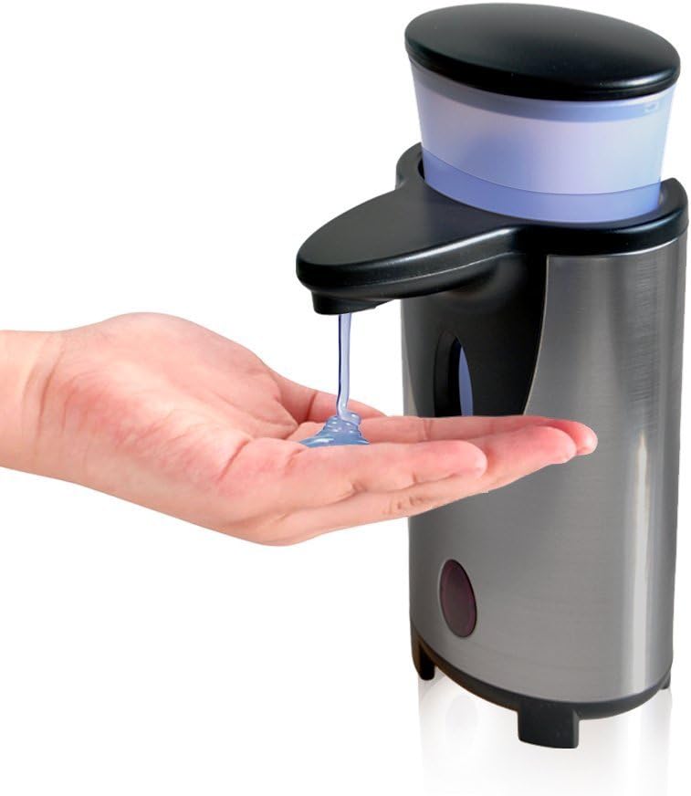 Automatic Touchless Soap Dispenser,Honsdom 300ML Stainless Steel Hand Free IR Infrared Motion Sensor Detachable Liquid Container for Kitchen and Bathroom